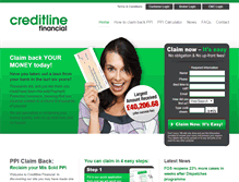 Tablet Screenshot of creditlinefinancial.co.uk